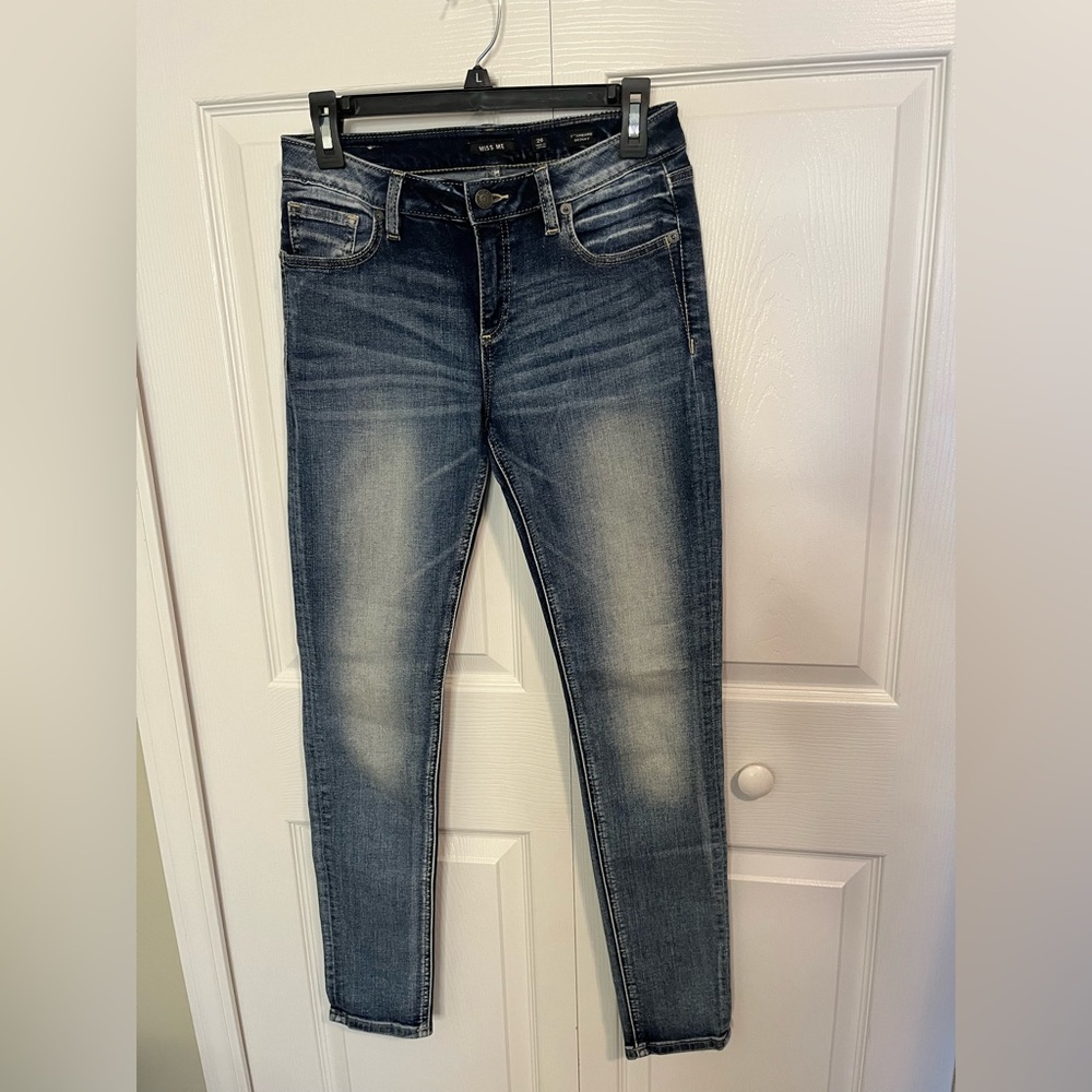 Miss Me Jeans Standard Skinny Size 26 Wash Med 483 Inseam 31 Blue Jeans